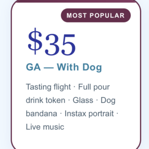 Wags & Wine GA Ticket — With Dog