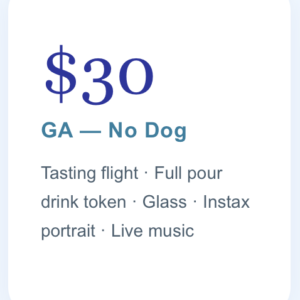 Wags & Wine GA Ticket — No Dog
